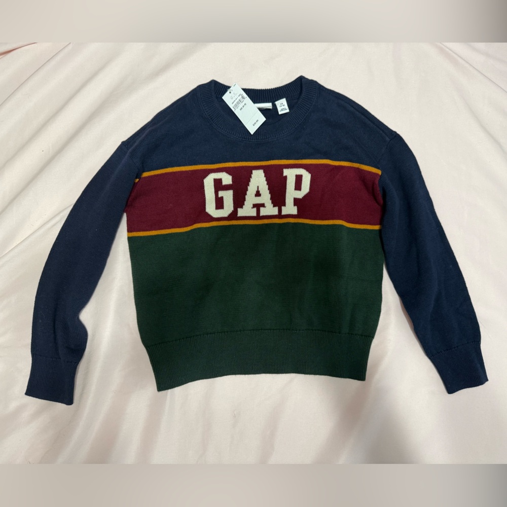 NWT GAP Kids Navy, Green and Maroon Sweater, XS (4-5)